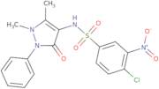 4-Chloro-N-(1,5-dimethyl-3-oxo-2-phenyl-2,3-dihydro-1H-pyrazol-4-yl)-3-nitrobenzene-1-sulfonamide