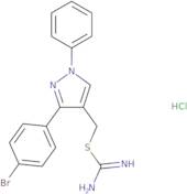 ({[3-(4-Bromophenyl)-1-phenyl-1H-pyrazol-4-yl]methyl}sulfanyl)methanimidamide hydrochloride