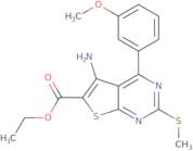 Ethyl 5-amino-4-(3-methoxyphenyl)-2-(methylthio)thieno[2,3-d]pyrimidine-6-carboxylate