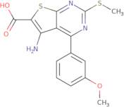 5-Amino-4-(3-methoxyphenyl)-2-(methylthio)thieno[2,3-d]pyrimidine-6-carboxylic acid