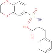 (2S)-2-[(2,3-Dihydro-1,4-benzodioxin-6-ylsulfonyl)amino]-3-phenylpropanoic acid