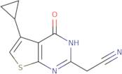 2-{5-Cyclopropyl-4-oxo-3H,4H-thieno[2,3-d]pyrimidin-2-yl}acetonitrile