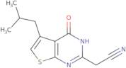 (5-Isobutyl-4-oxo-3,4-dihydrothieno[2,3-d]pyrimidin-2-yl)acetonitrile