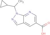 1-(1-Cyclopropylethyl)-1H-pyrazolo[3,4-b]pyridine-5-carboxylic acid