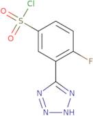 4-Fluoro-3-(1H-1,2,3,4-tetrazol-5-yl)benzene-1-sulfonyl chloride