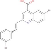 6-Bromo-2-[2-(3-bromophenyl)ethenyl]quinoline-4-carboxylic acid