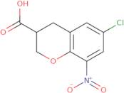 6-Chloro-8-nitro-3,4-dihydro-2H-1-benzopyran-3-carboxylic acid