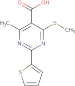 4-Methyl-6-(methylsulfanyl)-2-(thiophen-2-yl)pyrimidine-5-carboxylic acid