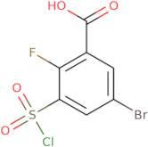 5-Bromo-2-fluoro-3-(chlorosulfonyl)benzoic acid