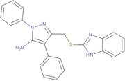 5-(1H-Benzoimidazol-2-ylsulfanylmethyl)-2,4-diphenyl-2H-pyrazol-3-ylamine