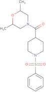 (2,6-Dimethylmorpholino)[1-(phenylsulfonyl)-4-piperidinyl]methanone