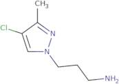 3-(4-Chloro-3-methyl-1H-pyrazol-1-yl)propan-1-amine