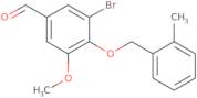 3-Bromo-5-methoxy-4-[(2-methylbenzyl)oxy]benzaldehyde