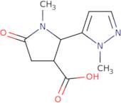 1-Methyl-2-(1-methyl-1H-pyrazol-5-yl)-5-oxopyrrolidine-3-carboxylic acid