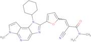 (E)-2-Cyano-3-[5-(1-cyclohexyl-6-methyl-1,6-dihydro-1,3,5,6-tetraaza-aS-indacen-2-yl)-furan-2-yl]-…