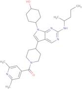 (2,6-dimethylpyridin-4-yl)-[4-[7-(4-hydroxycyclohexyl)-2-[[(2S)-pentan-2-yl]amino]pyrrolo[2,3-d]py…