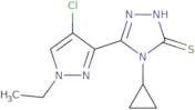 5-(4-Chloro-1-ethyl-1H-pyrazol-3-yl)-4-cyclopropyl-4H-[1,2,4]triazole-3-thiol