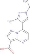 7-(1-Ethyl-3-methyl-1H-pyrazol-4-yl)pyrazolo[1,5-a]pyrimidine-3-carboxylic acid