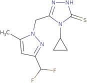 4-Cyclopropyl-5-(3-difluoromethyl-5-methyl-pyrazol-1-ylmethyl)-4H-[1,2,4]triazole-3-thiol