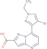 7-(4-bromo-1-ethyl-1H-pyrazol-3-yl)pyrazolo[1,5-a]pyrimidine-2-carboxylic acid