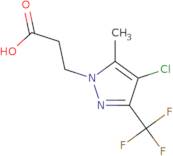3-[4-Chloro-5-methyl-3-(trifluoromethyl)-1H-pyrazol-1-yl]propanoic acid
