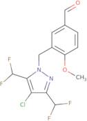 3-{[4-Chloro-3,5-bis(difluoromethyl)-1H-pyrazol-1-yl]methyl}-4-methoxybenzaldehyde