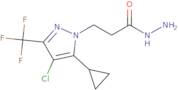 3-(4-Chloro-5-cyclopropyl-3-(trifluoromethyl)-1H-pyrazol-1-yl)propanehydrazide