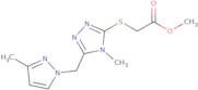 [4-Methyl-5-(3-methyl-pyrazol-1-ylmethyl)-4 H -[1,2,4]triazol-3-ylsulfanyl]-acetic acid methyl ester