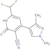 6-Difluoromethyl-4-(1,3-dimethyl-1H-pyrazol-4-yl)-2-mercapto-nicotinonitrile