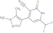 6-Difluoromethyl-4-(1,5-dimethyl-1H-pyrazol-4-yl)-2-mercapto-nicotinonitrile