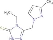 4-Ethyl-5-[(3-methyl-1H-pyrazol-1-yl)methyl]-4H-1,2,4-triazole-3-thiol
