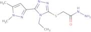 2-{[5-(1,5-Dimethyl-1H-pyrazol-3-yl)-4-ethyl-4H-1,2,4-triazol-3-yl]thio}acetohydrazide