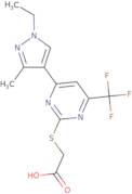 2-{[4-(1-Ethyl-3-methyl-1H-pyrazol-4-yl)-6-(trifluoromethyl)pyrimidin-2-yl]sulfanyl}acetic acid