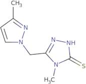 4-Methyl-5-[(3-methyl-1H-pyrazol-1-yl)methyl]-4H-1,2,4-triazole-3-thiol