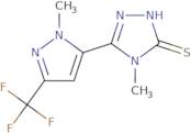 4-Methyl-5-(2-methyl-5-trifluoromethyl-2H-pyrazol-3-yl)-4H-[1,2,4]triazole-3-thiol