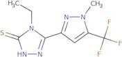 4-Ethyl-5-(1-methyl-5-trifluoromethyl-1H-pyrazol-3-yl)-4H-[1,2,4]triazole-3-thiol