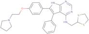 N-(1,3-Dithiolan-2-ylmethyl)-5-phenyl-6-[4-[2-(1-pyrrolidinyl)ethoxy]phenyl]-7H-pyrrolo[2,3-d]pyri…