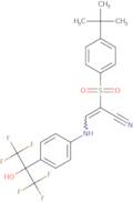 2-((4-(tert-butyl)phenyl)sulfonyl)-3-((4-(2,2,2-trifluoro-1-hydroxy-1-(trifluoromethyl)ethyl)pheny…