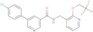 5-(4-Chlorophenyl)-N-{[2-(2,2,2-trifluoroethoxy)pyridin-3-yl]methyl}pyridine-3-carboxamide