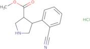 Trans-methyl 4-(2-cyanophenyl)pyrrolidine-3-carboxylate hydrochloride