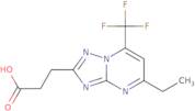 3-[5-Ethyl-7-(trifluoromethyl)-[1,2,4]triazolo[1,5-a]pyrimidin-2-yl]propanoic acid