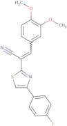 3-(3,4-Dimethoxyphenyl)-2-[4-(4-fluorophenyl)-1,3-thiazol-2-yl]acrylonitrile