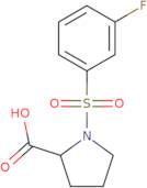 1-(3-Fluorobenzenesulfonyl)pyrrolidine-2-carboxylic acid