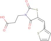 3-[2,4-Dioxo-5-(thiophen-2-ylmethylidene)-1,3-thiazolidin-3-yl]propanoic acid