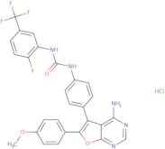 4-Amino-5-[4-[[[[2-fluoro-5-(trifluoromethyl)phenyl]amino]carbonyl]amino]phenyl]-6-(4-methoxyphe...