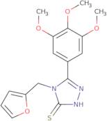 4-(Furan-2-ylmethyl)-5-(3,4,5-trimethoxyphenyl)-4H-1,2,4-triazole-3-thiol