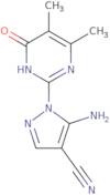 5-Amino-1-(4,5-dimethyl-6-oxo-1,6-dihydropyrimidin-2-yl)-1{H}-pyrazole-4-carbonitrile