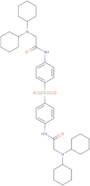 2-(Dicyclohexylamino)-N-(4-{4-[2-(dicyclohexylamino)acetamido]benzenesulfonyl}phenyl)acetamide