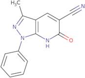 3-Methyl-6-oxo-1-phenyl-7H-pyrazolo[3,4-b]pyridine-5-carbonitrile