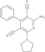 2-Amino-4-phenyl-6-(pyrrolidin-1-yl)pyridine-3,5-dicarbonitrile